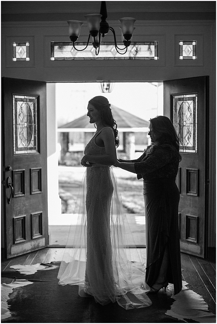 Mother and Bride before Battle Mountain Farms Wedding Ceremony