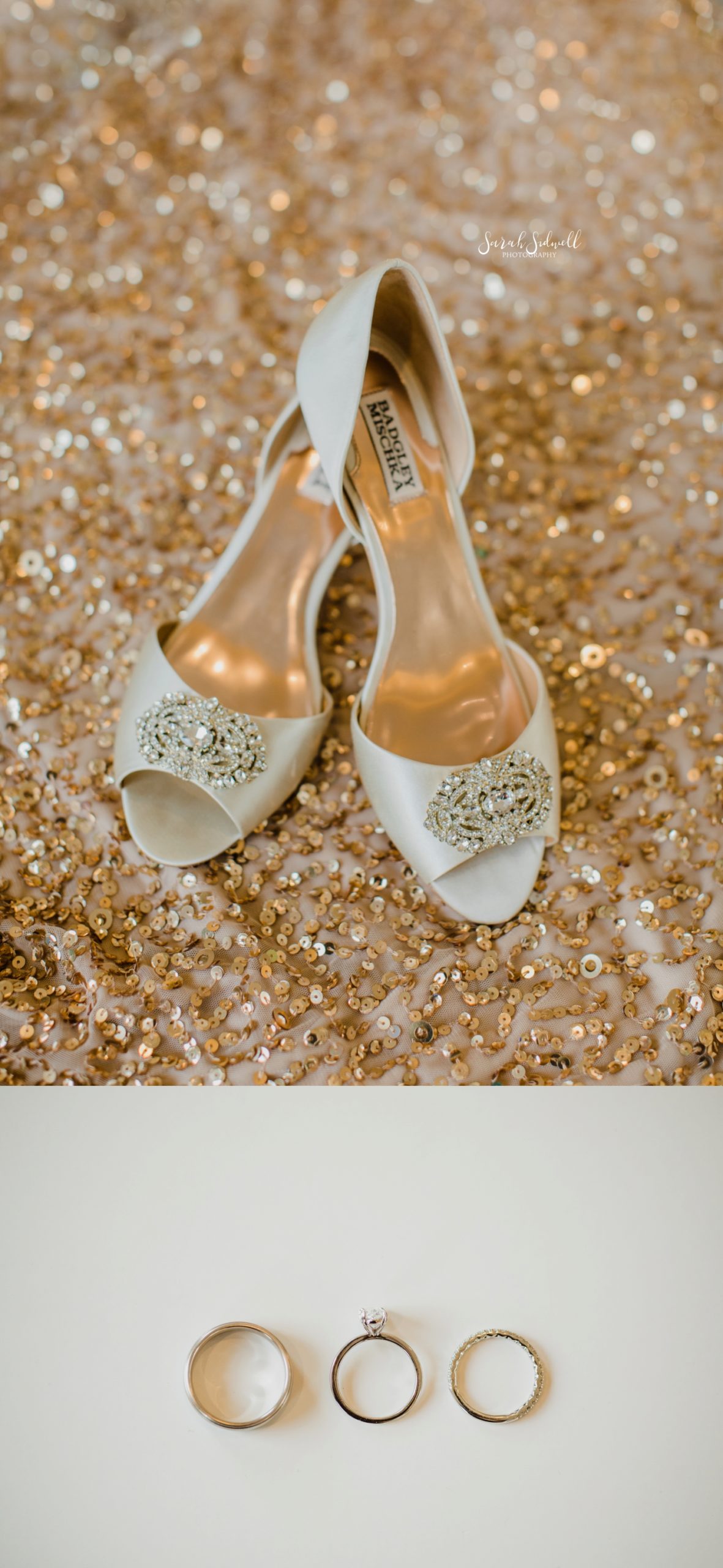 Wedding shoes are displayed | Sarah Sidwell Photography | The Bell Tower