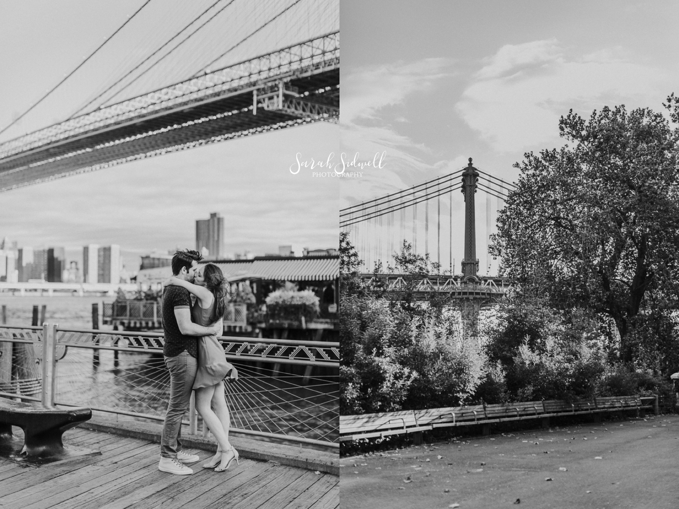A couple take a walk on a bridge.  | Sarah Sidwell Photography | Nashville Engagement Photographer