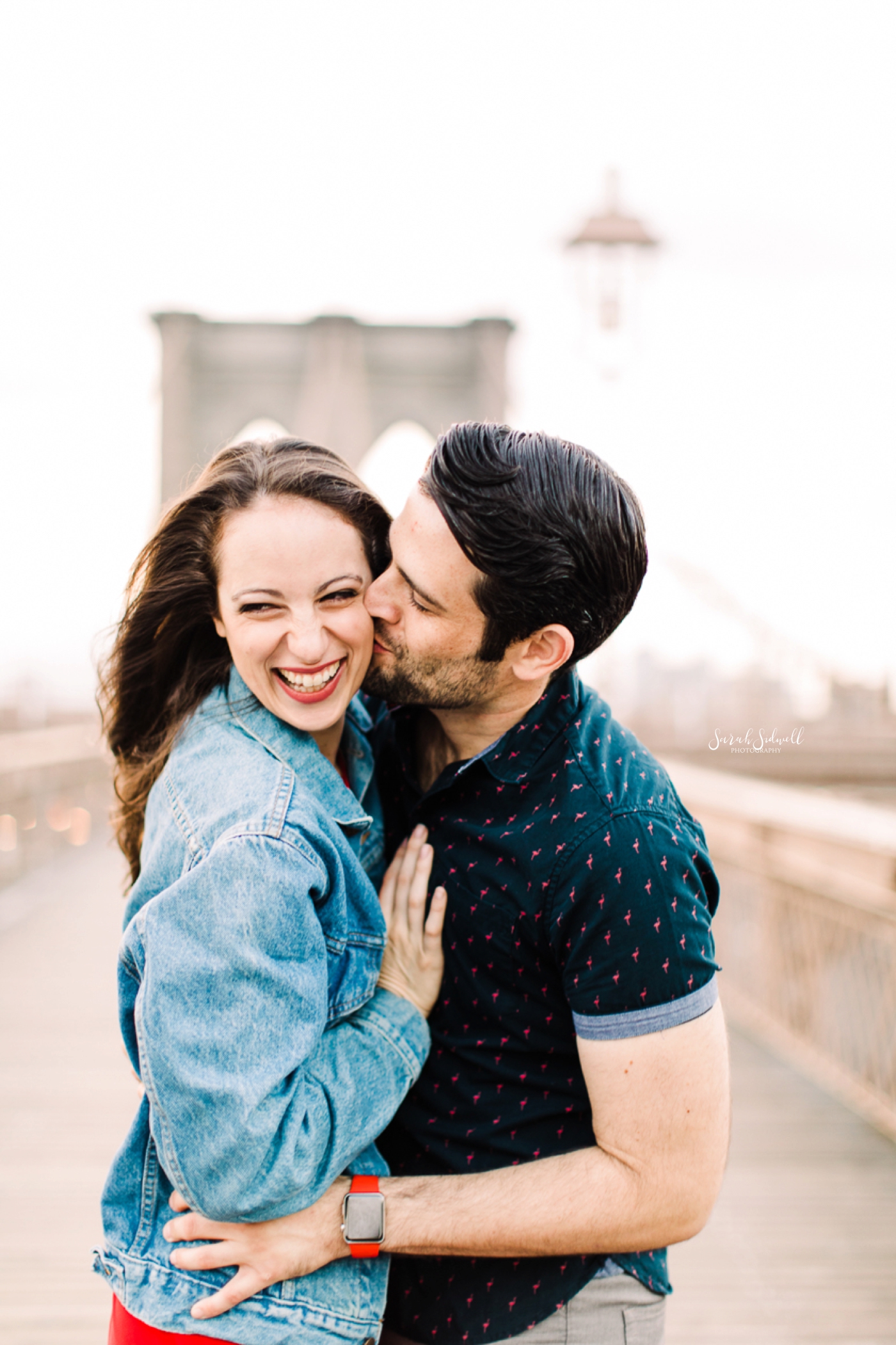 A woman laughs in delight.  | Sarah Sidwell Photography | Nashville Engagement Photographer