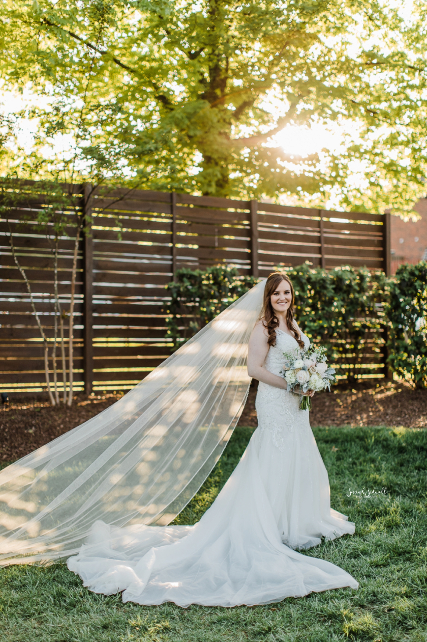 A bride poses for her Nashville Wedding Photos. 