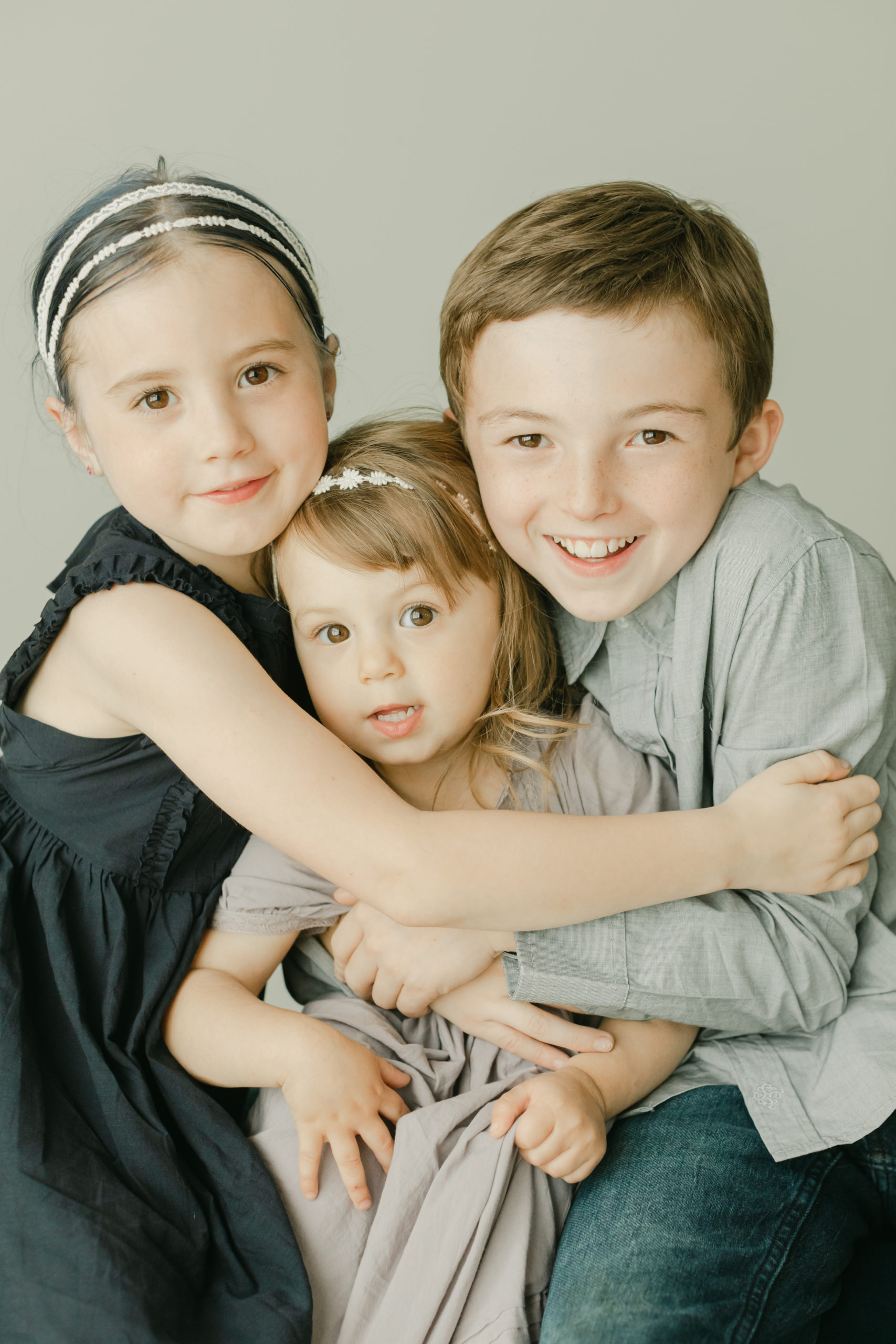 portrait session of three siblings. Photographed by Nashville child photographer.