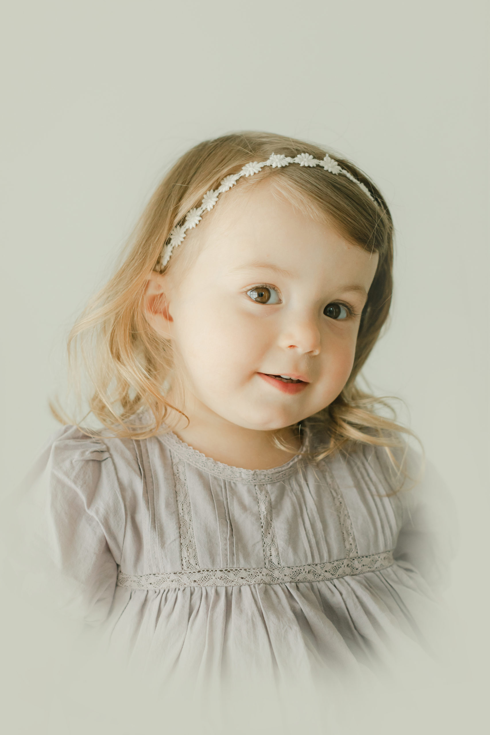 vintage inspired portrait of young little girl