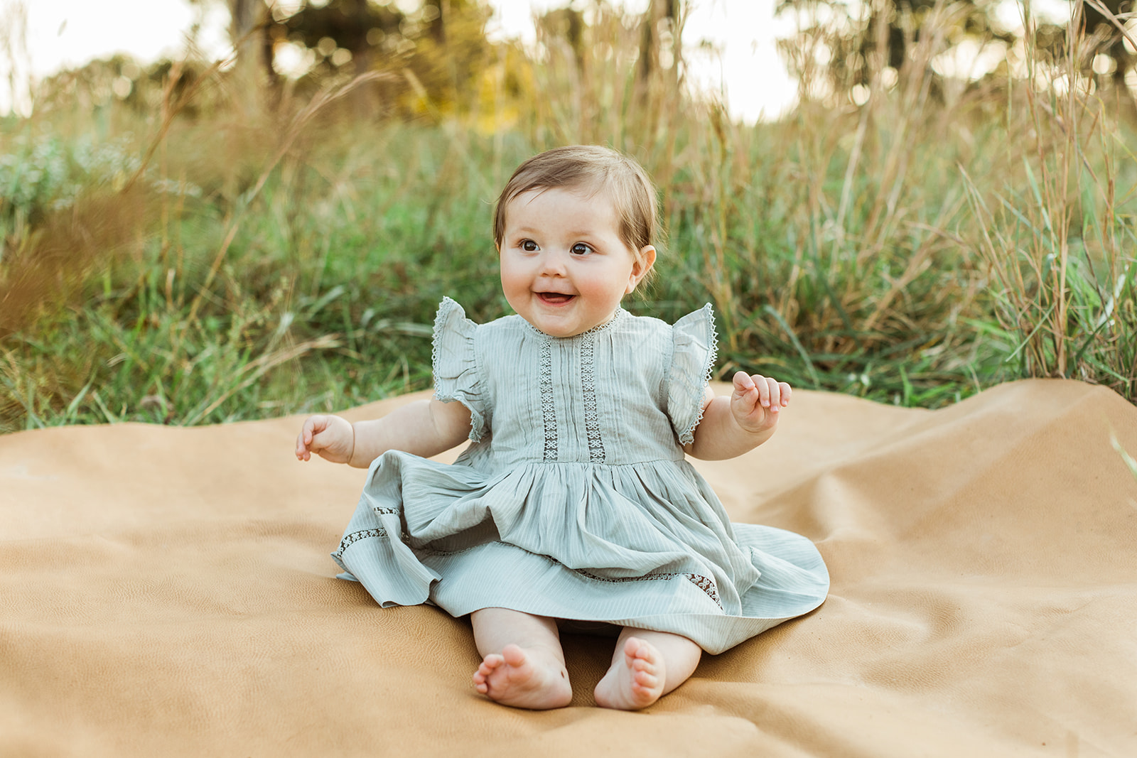 outdoor family photos in Nashville  Tennessee. 6 month old baby girl