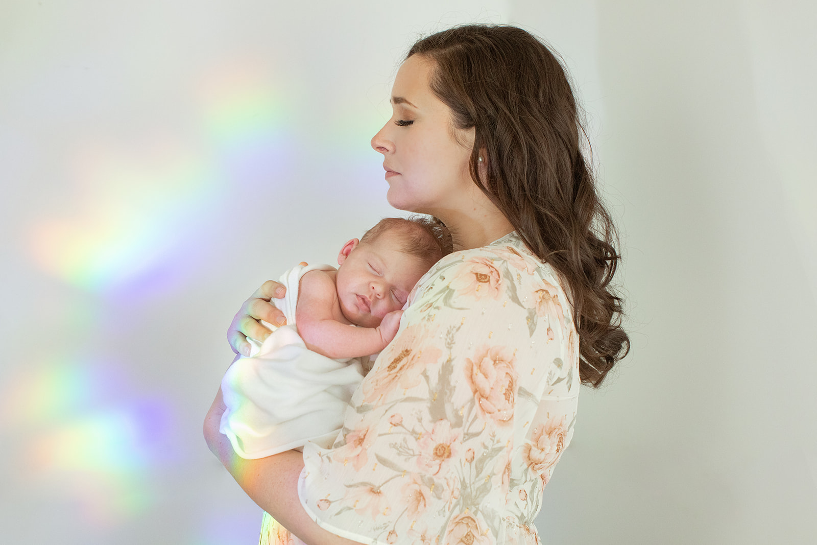 Grace's newborn session in Nashville Tennessee. Rainbow baby.