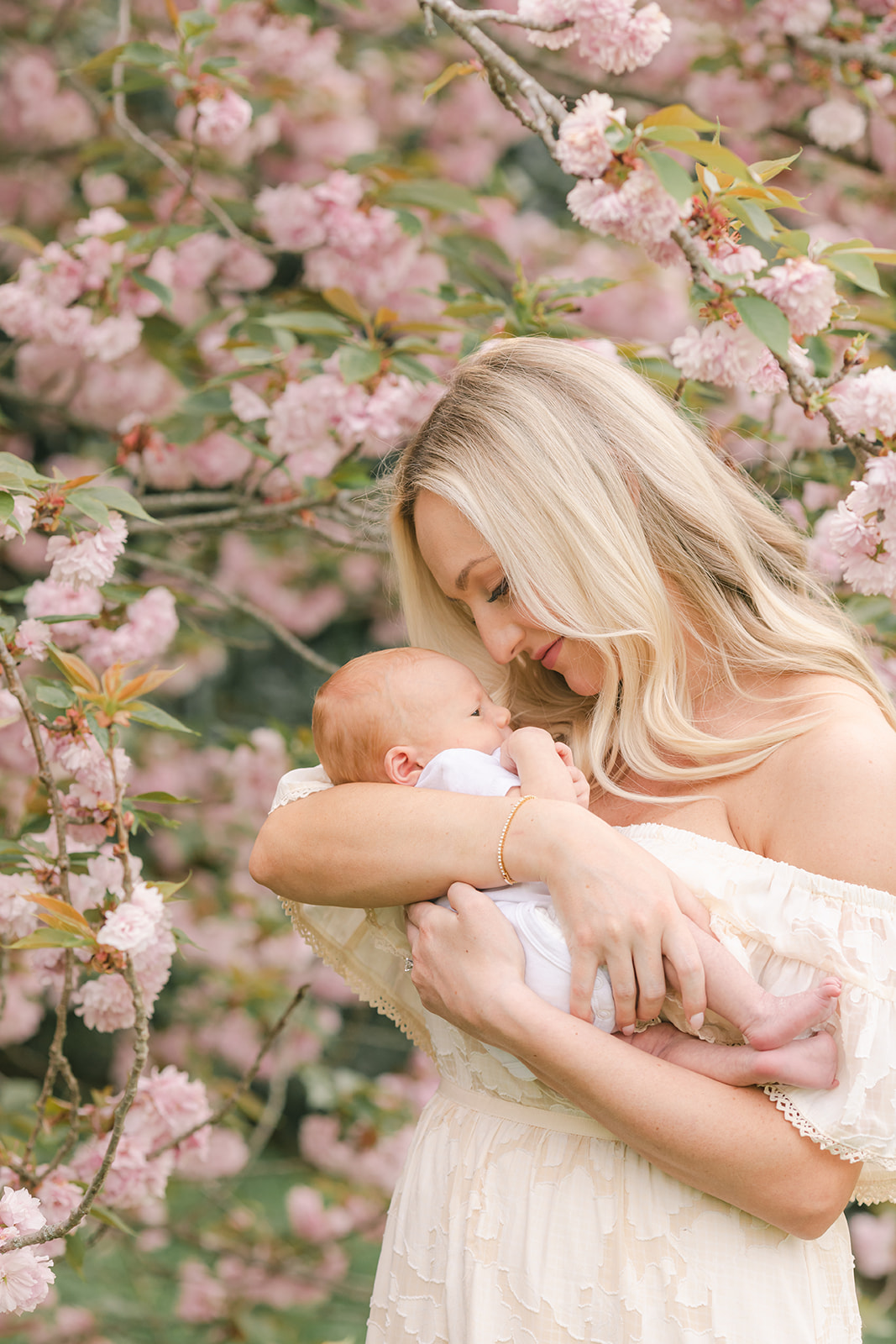 outdoor newborn baby session in nashville tennessee. mom and baby boy