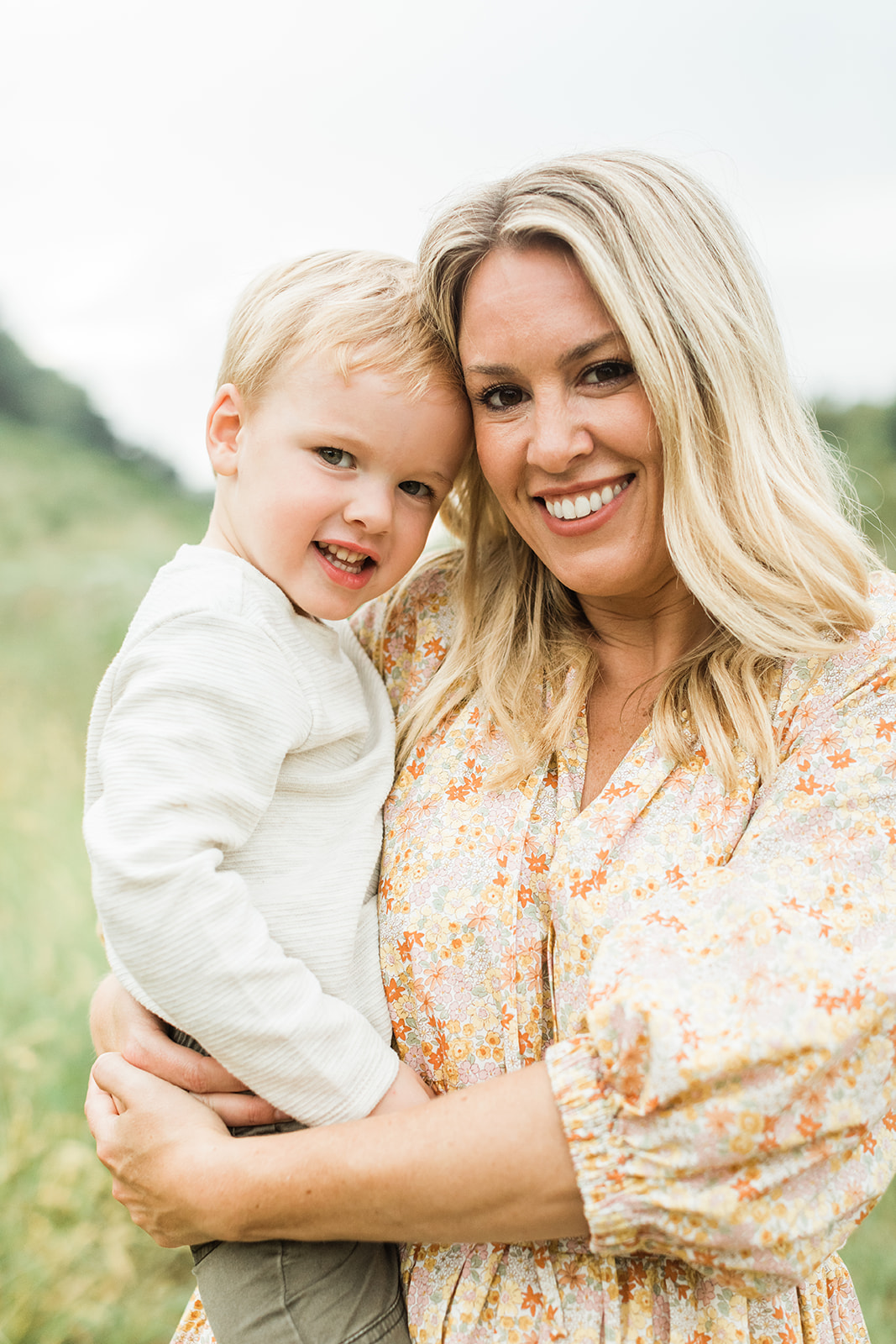 outdoor family session in nashville tennessee. mom and son