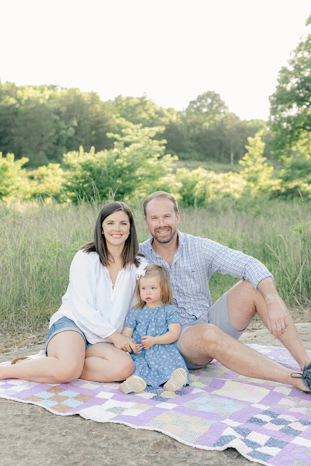 outdoor family photos for 2 year baby milestone session in nashville tennessee