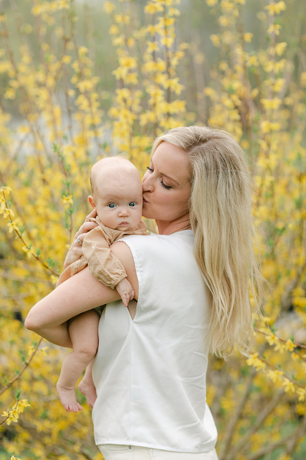 baby Charolette's 3 month milestone session in Nashville, Tennessee. photo of mom and baby girl