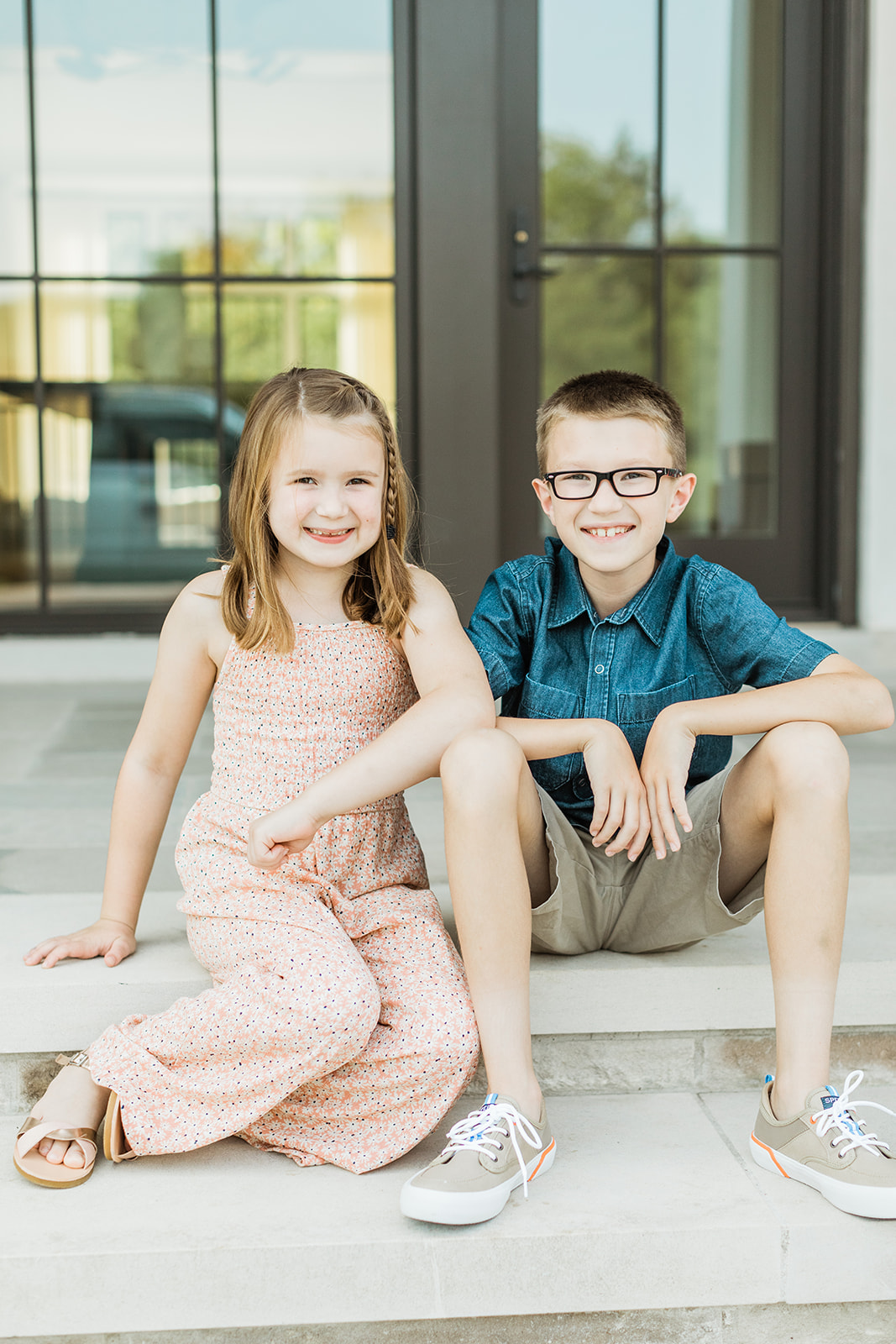 outdoor in-home family session in nashville tennessee. sister and brother photo