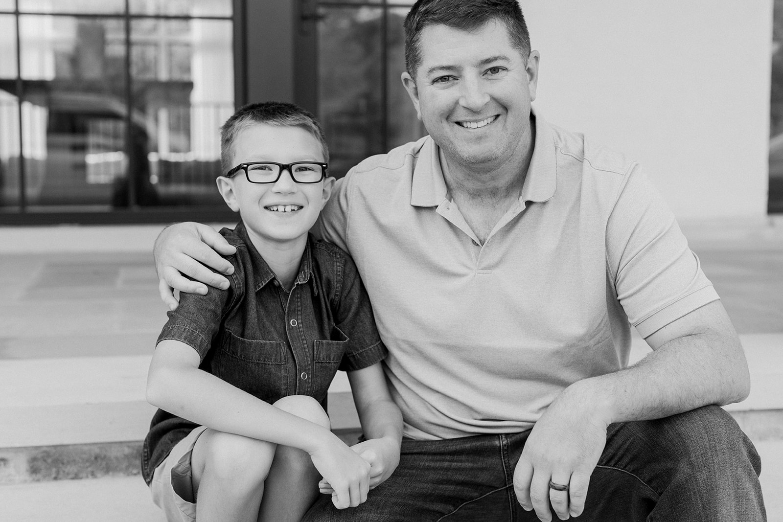 outdoor in-home family session in nashville tennessee. dad and son