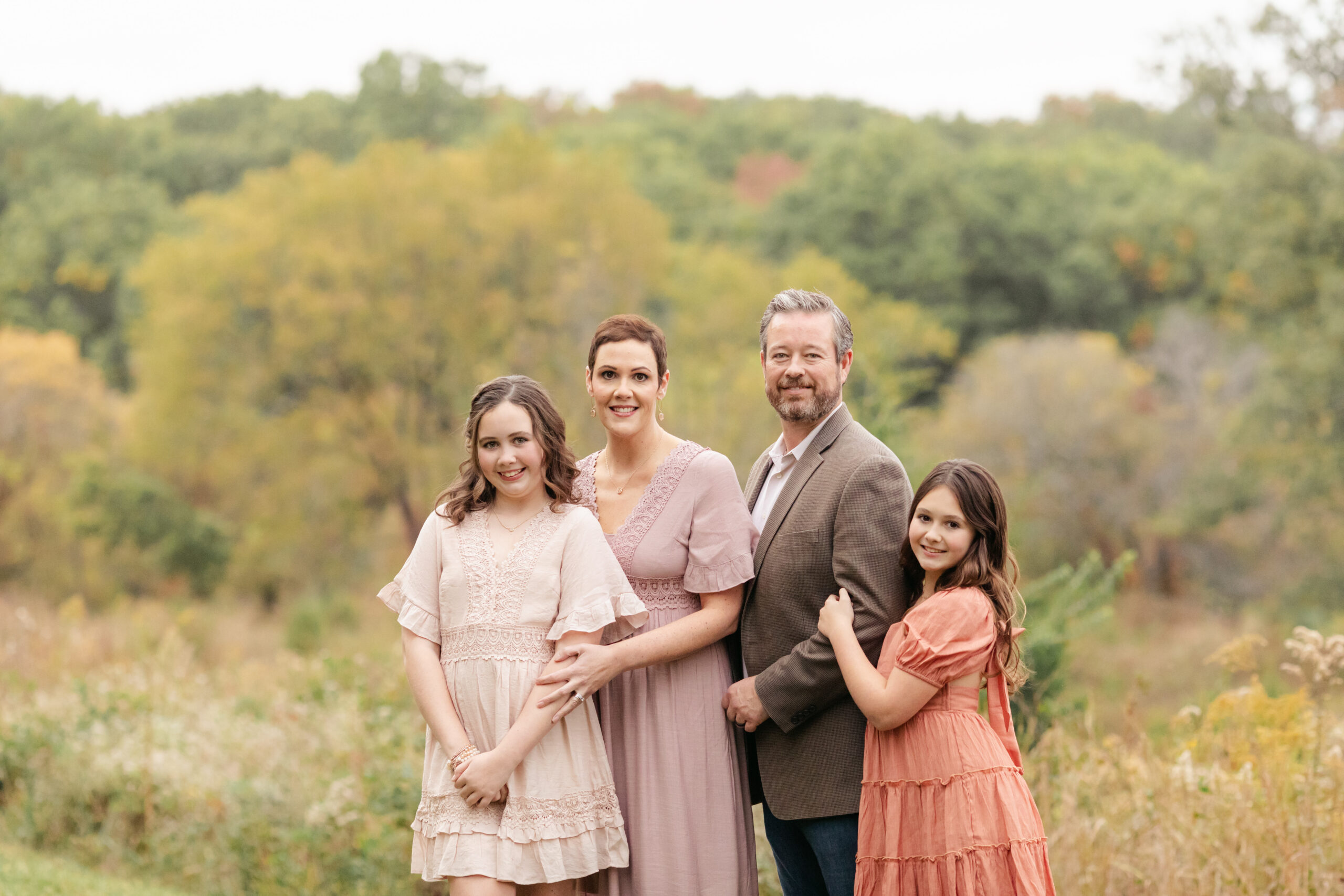 fall family photos at the woods