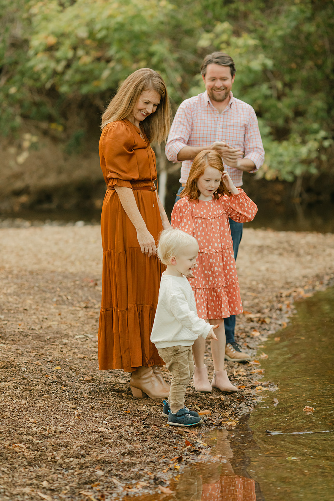 fall family photos at West Nashville Creek