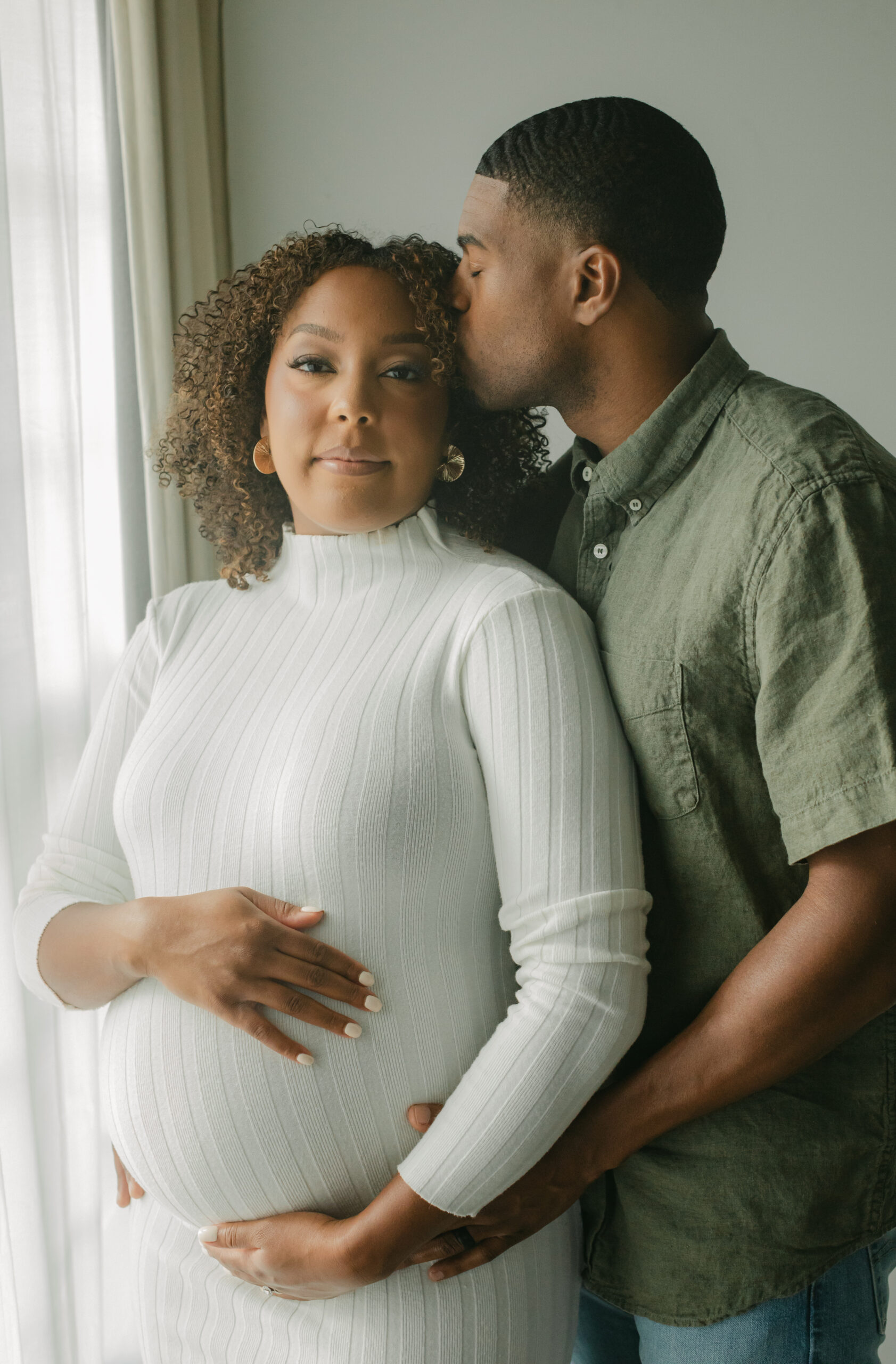 couples photo. moody maternity and body empowerment session