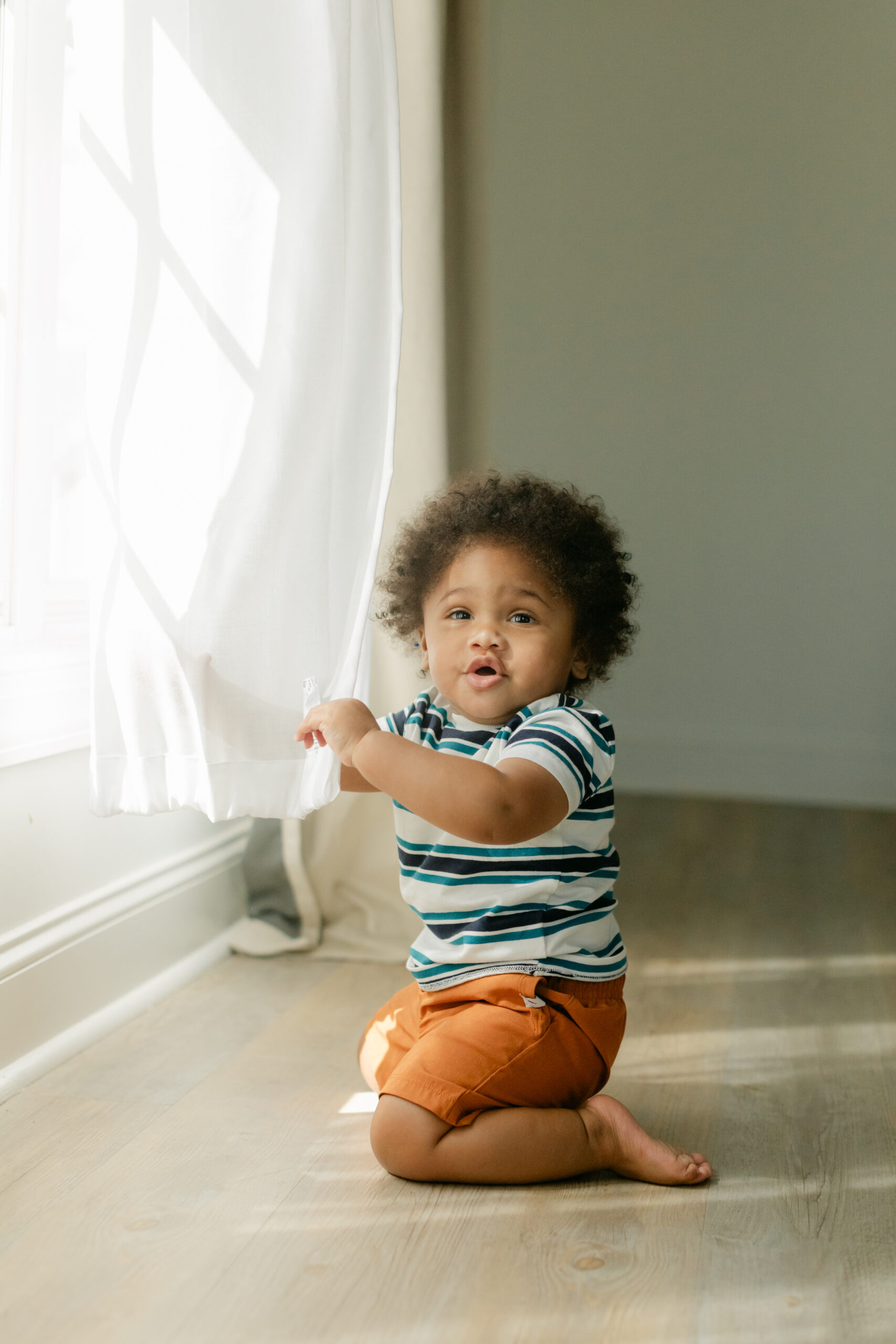 baby boy's 1 year milestone session