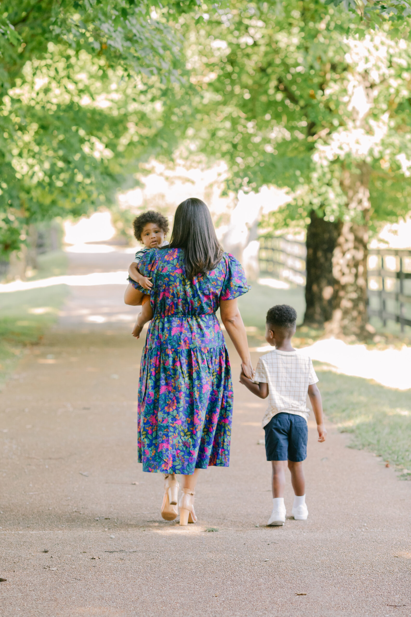 mama with her two boys