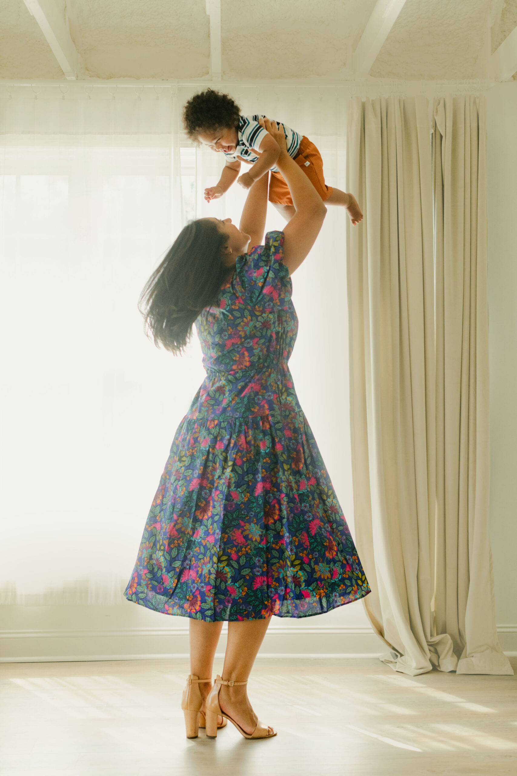 mom and son. baby boy's 1 year milestone session