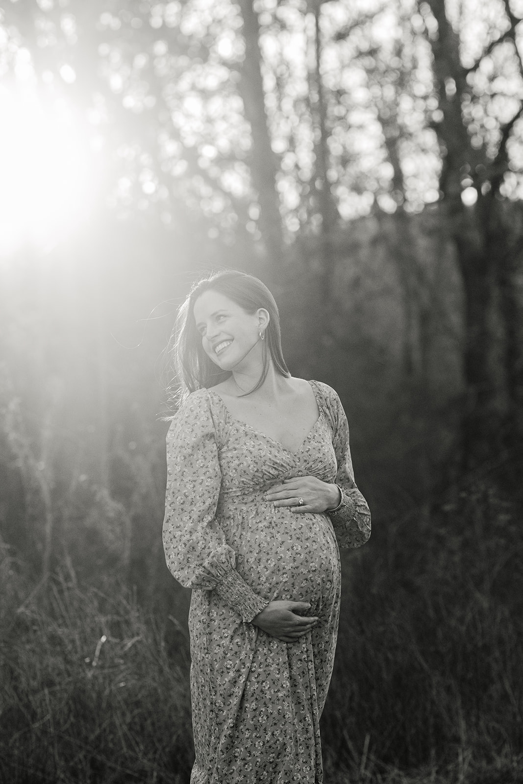 sunset maternity session on big hill