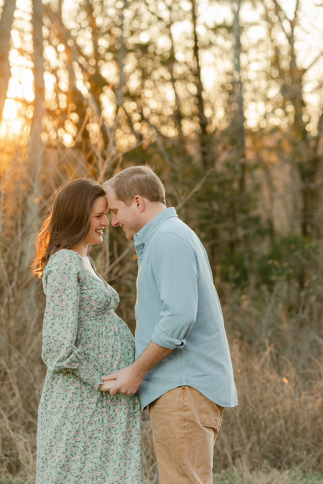 sunset maternity session on big hill