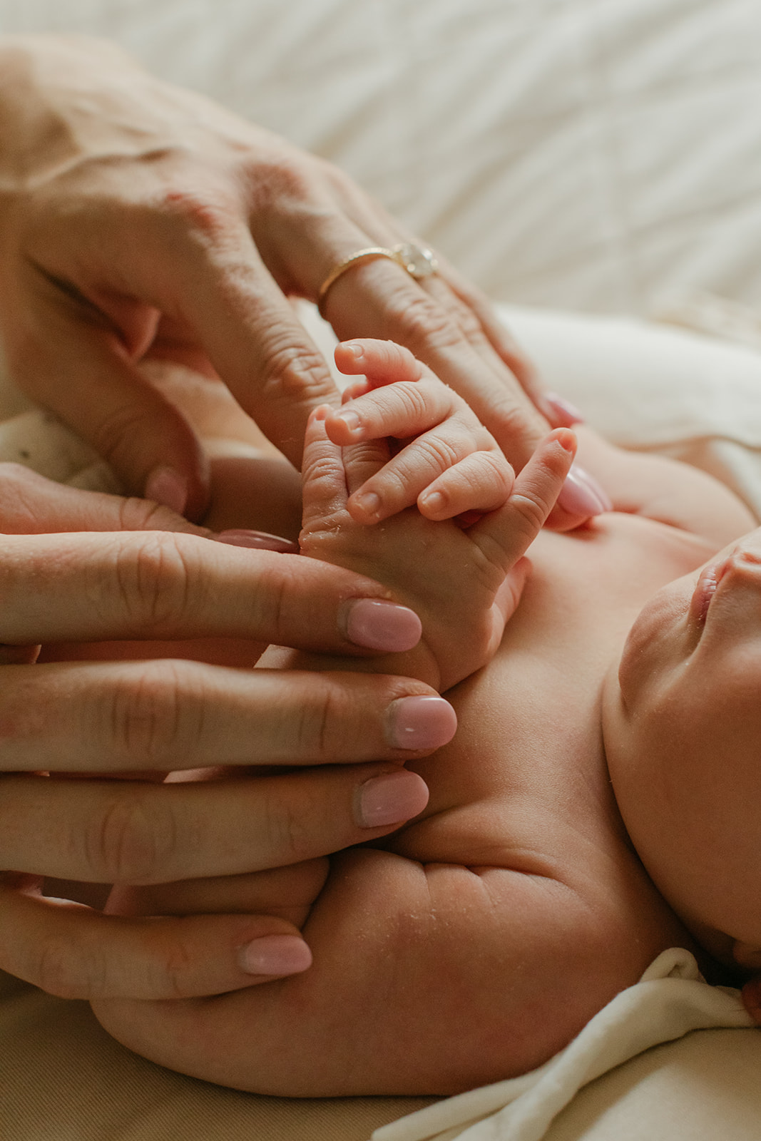 newborn photo session in nursery