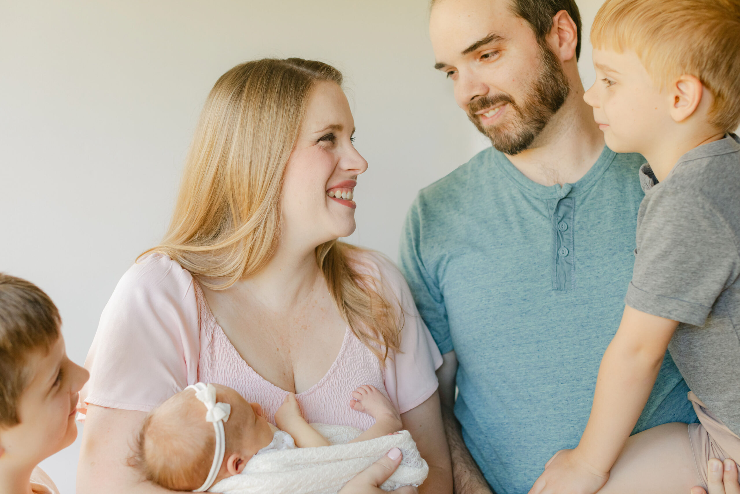 family photo during newborn session
