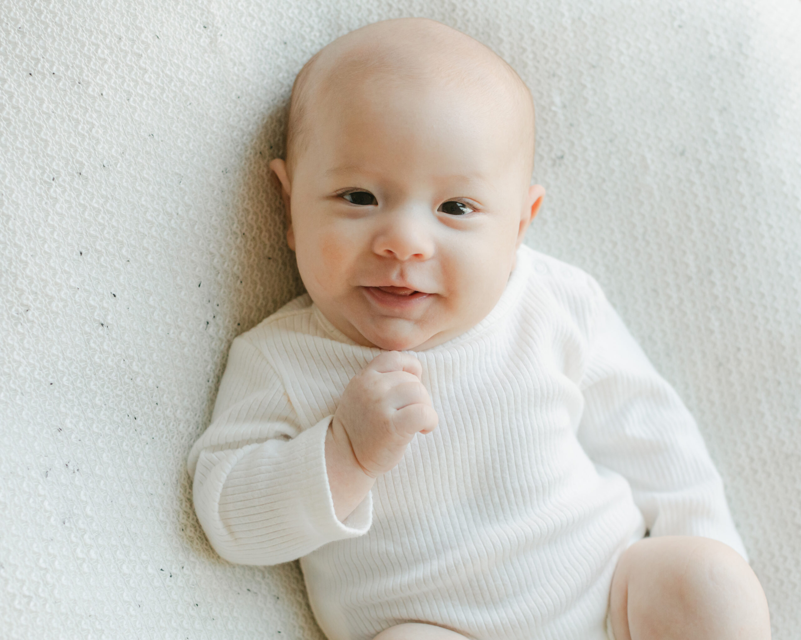 baby boy during newborn photo session