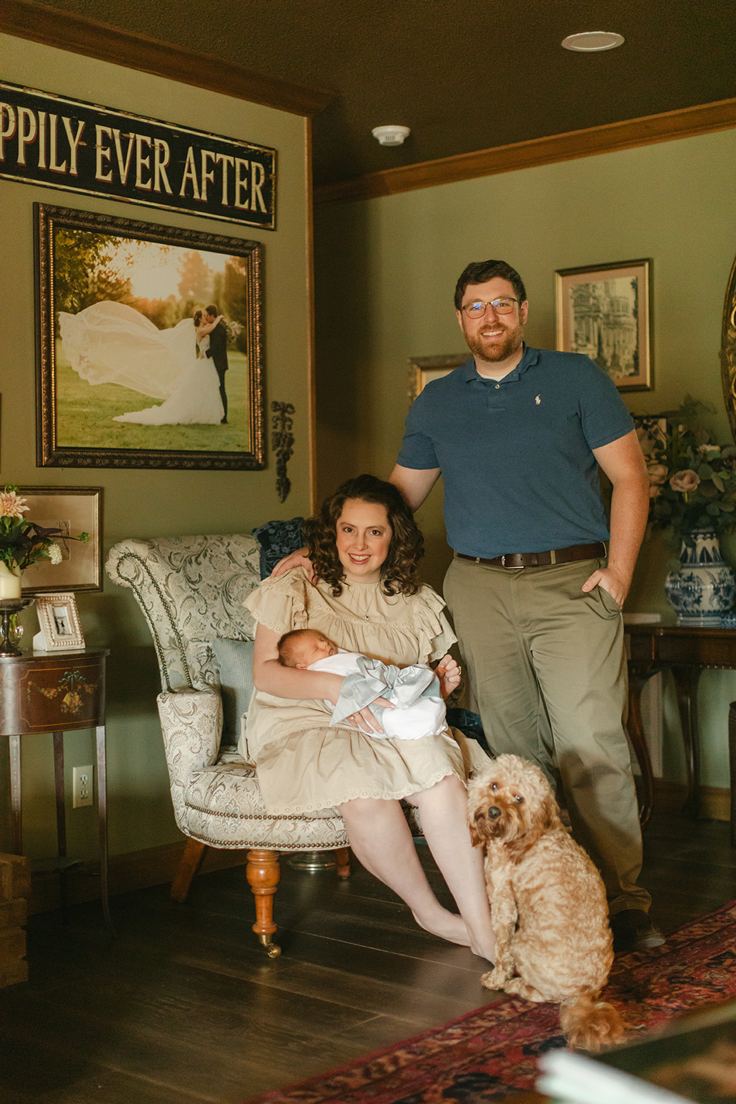 parents with newborn baby boy (in-home session)