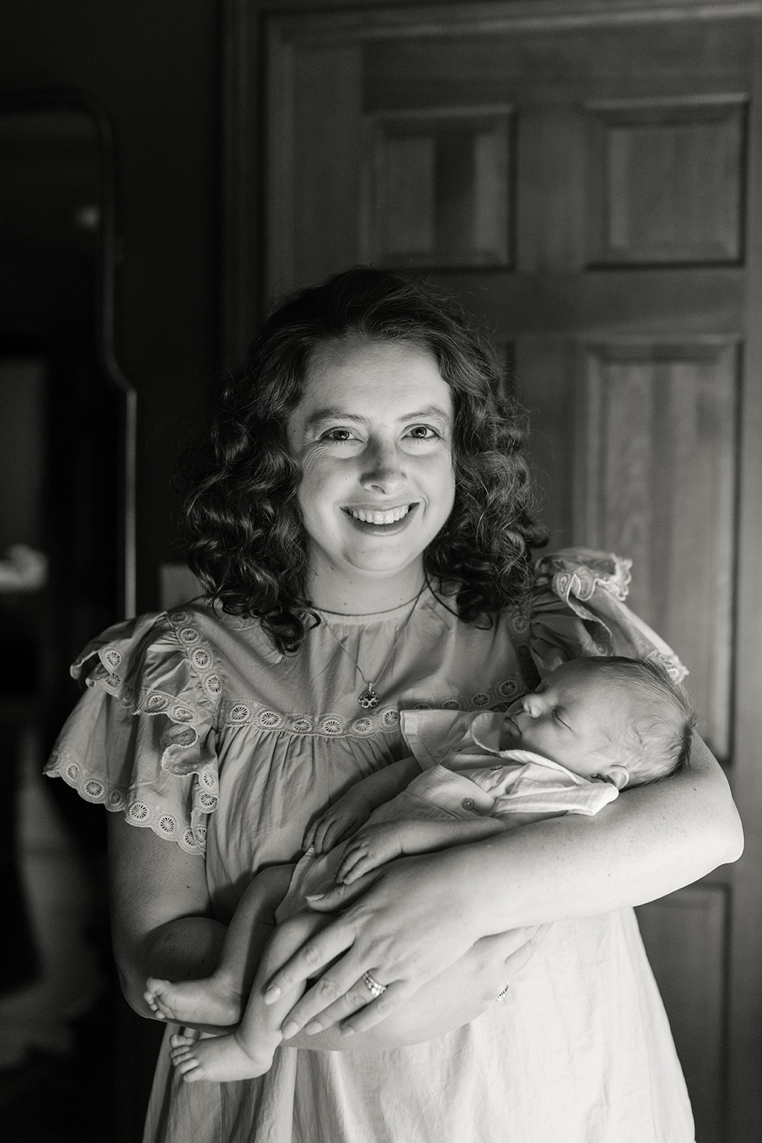 mom with newborn baby boy (in-home session)