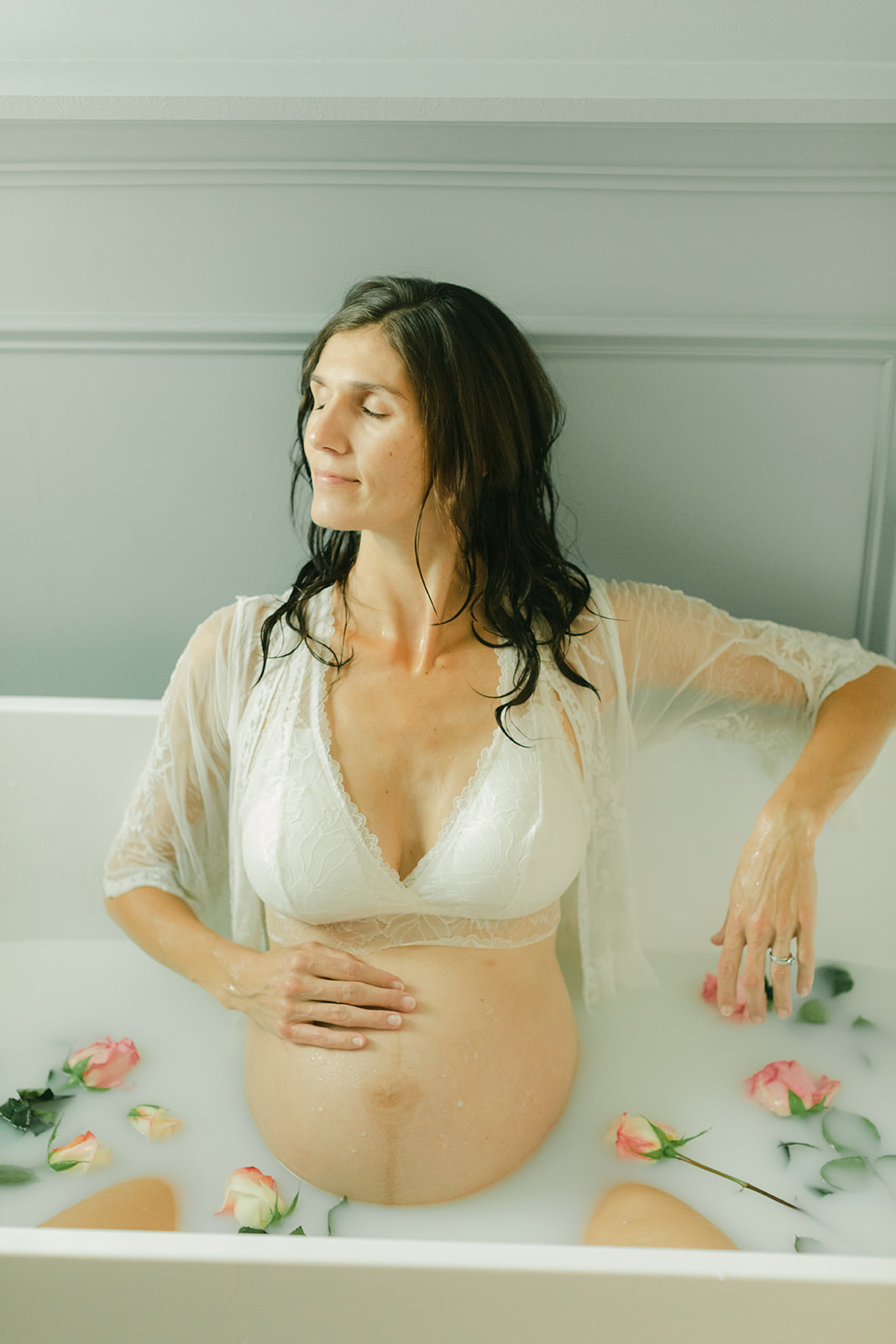 milk bath session.  solo maternity session