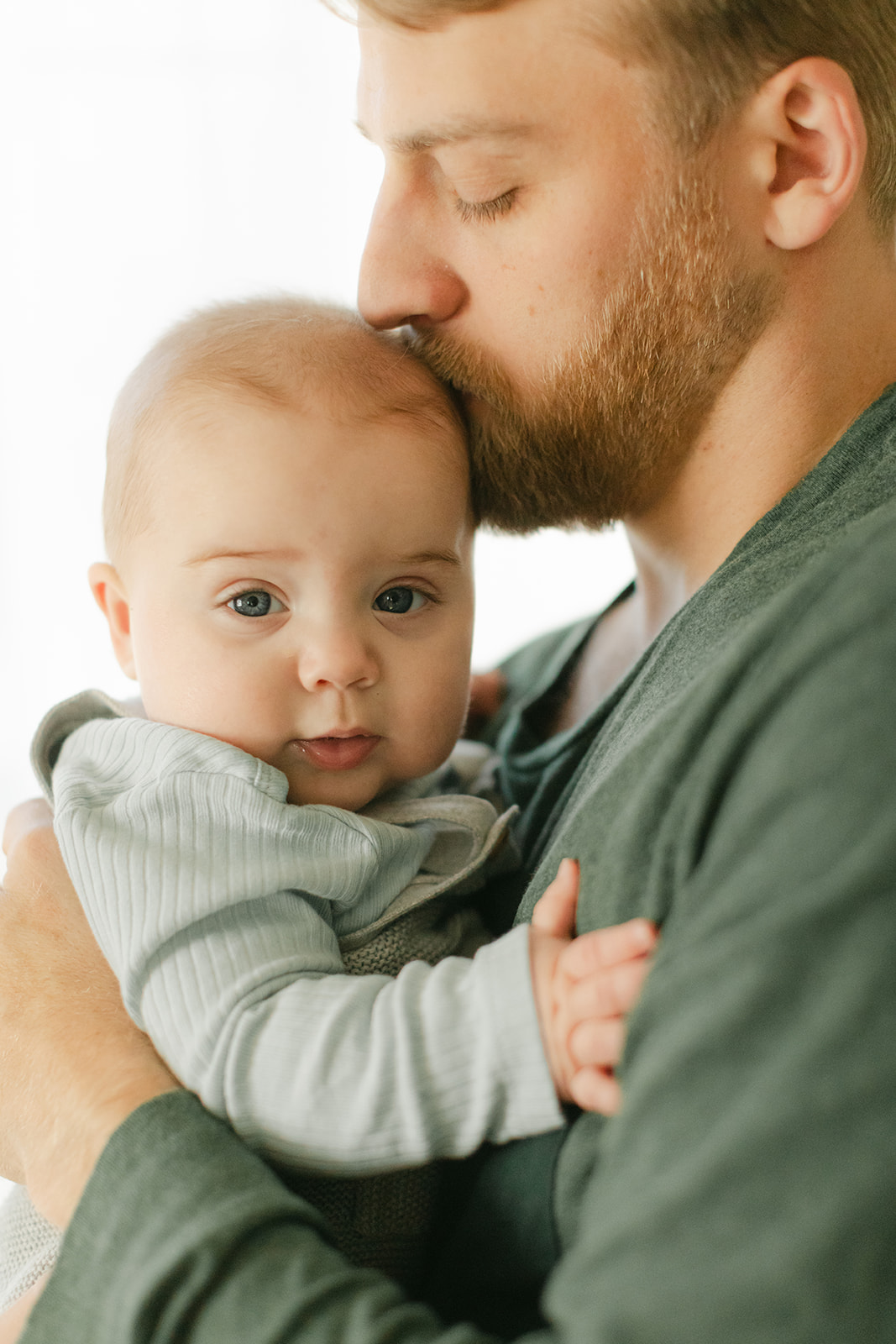 dad and 6 month old son