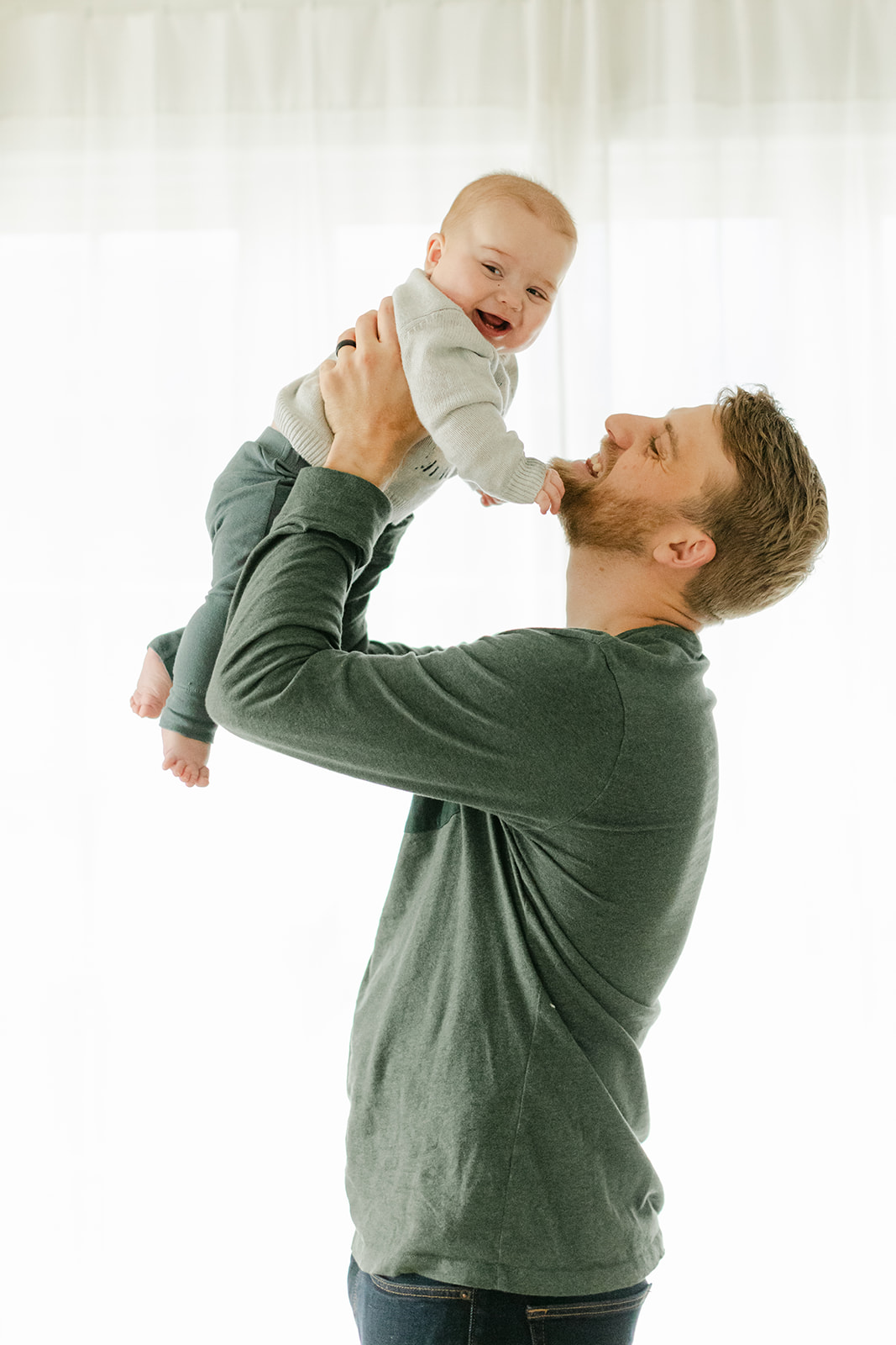 dad and 6 month old son