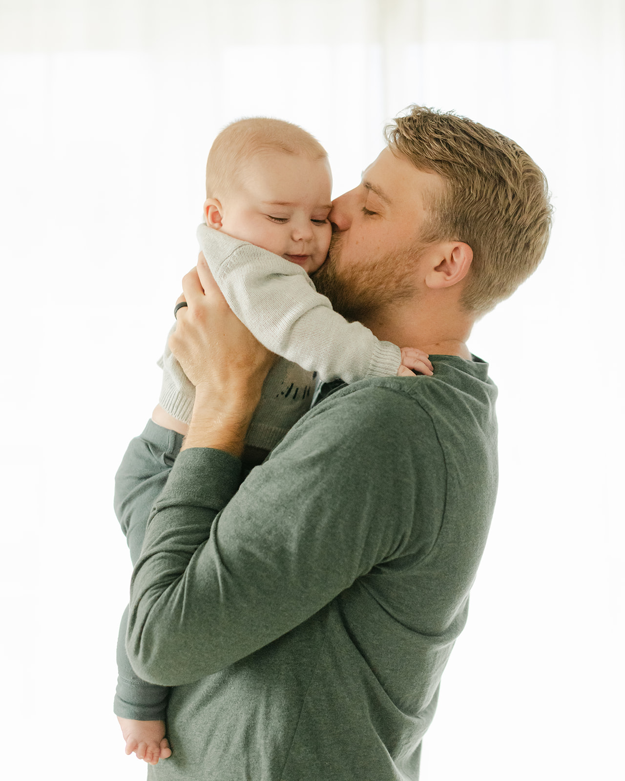 dad and 6 month old son