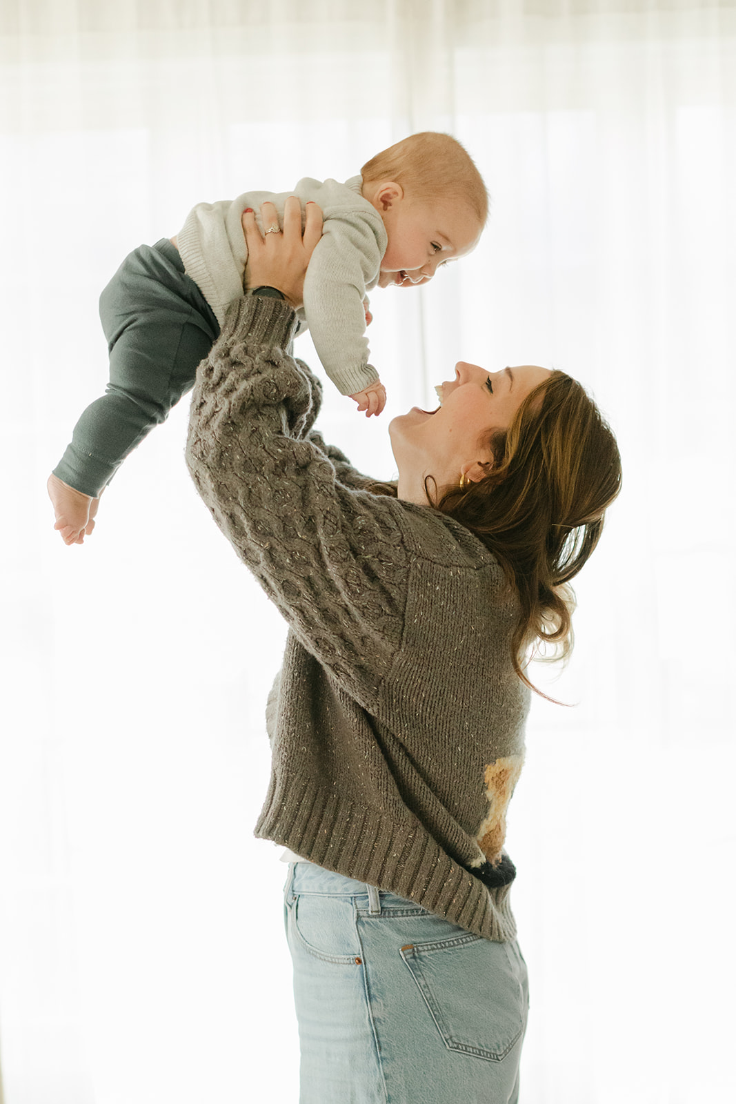 mom and 6 month old son
