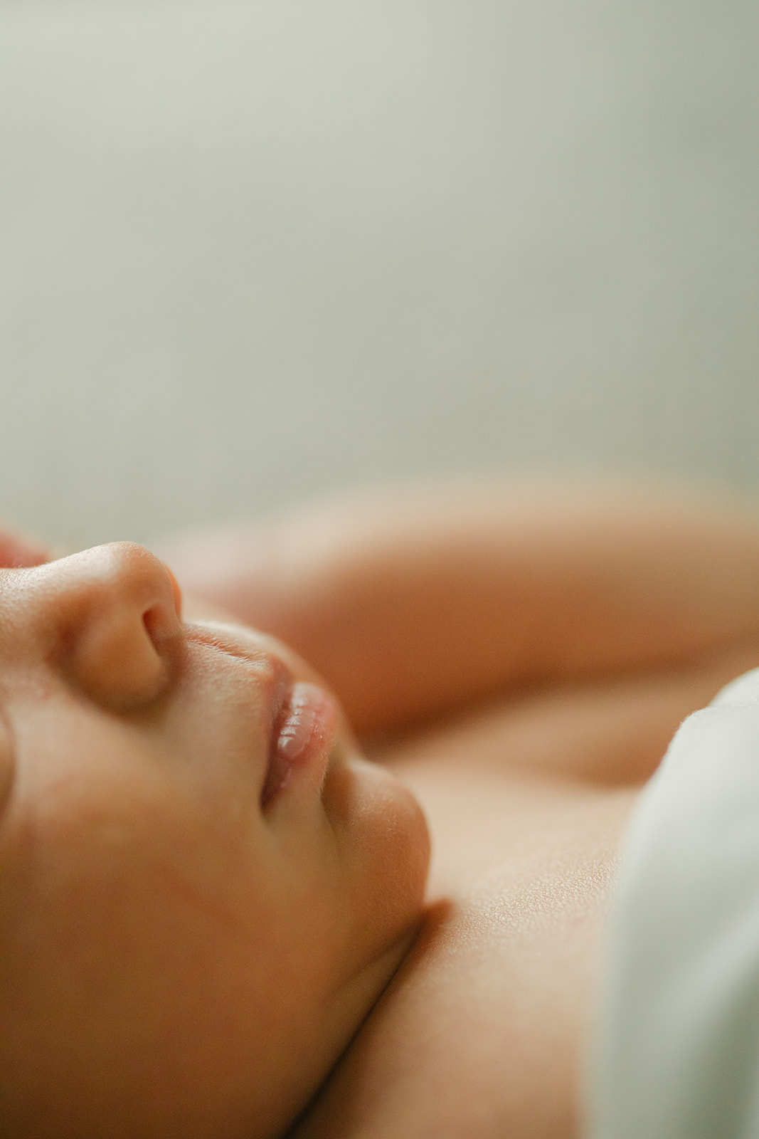 sleepy newborn baby boy