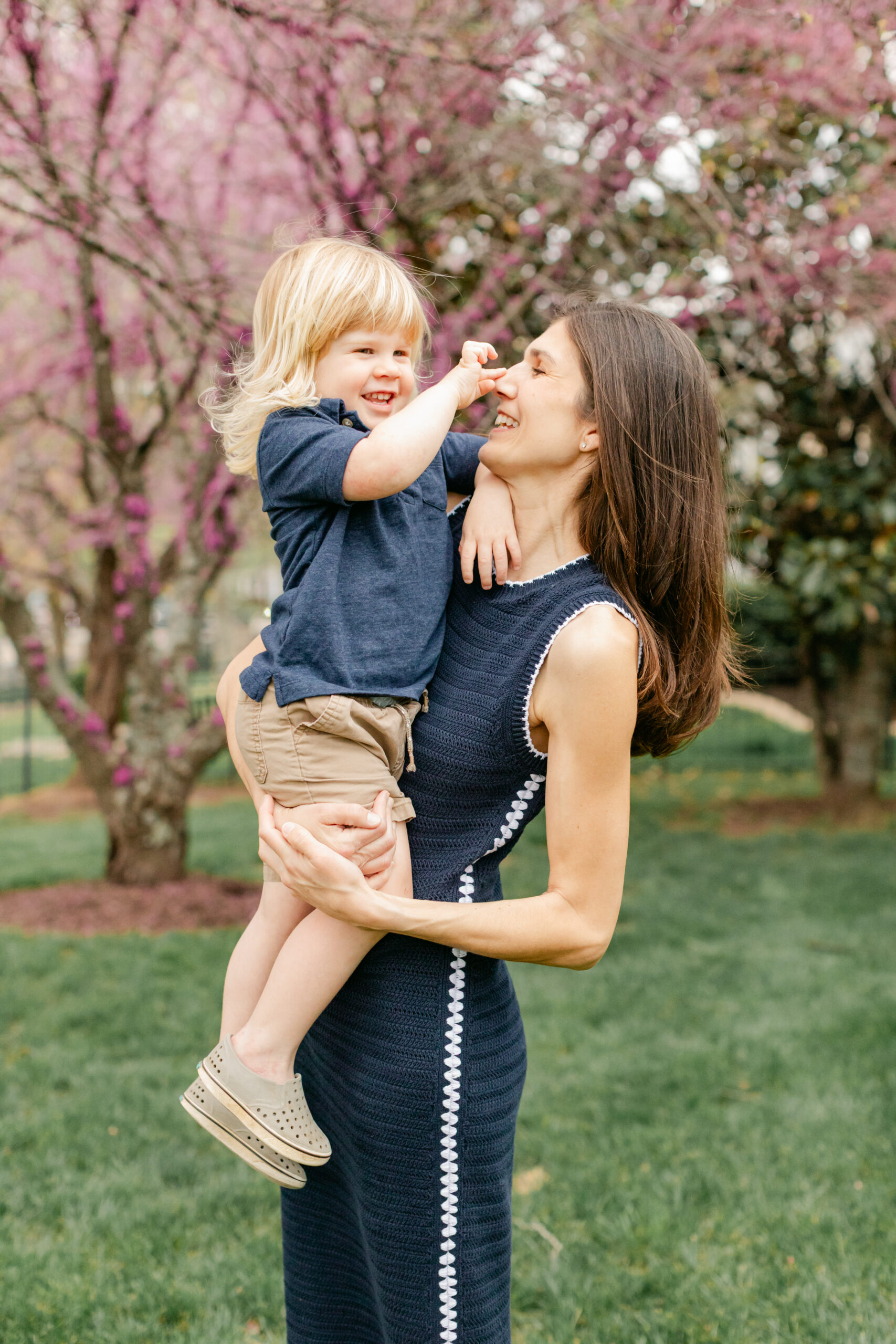 mama and son. outdoor spring family photos. 