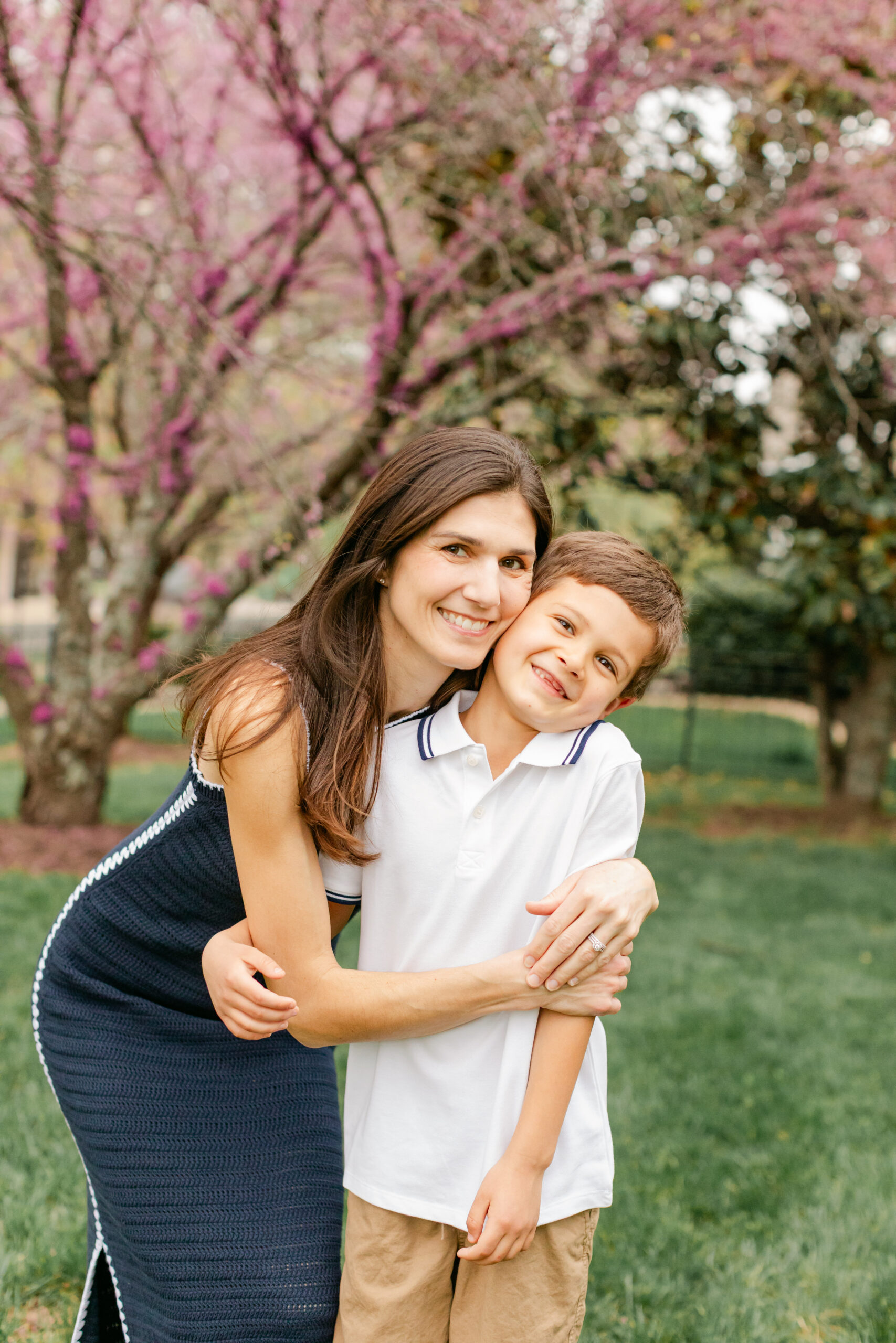 mama and son. outdoor spring family photos. 