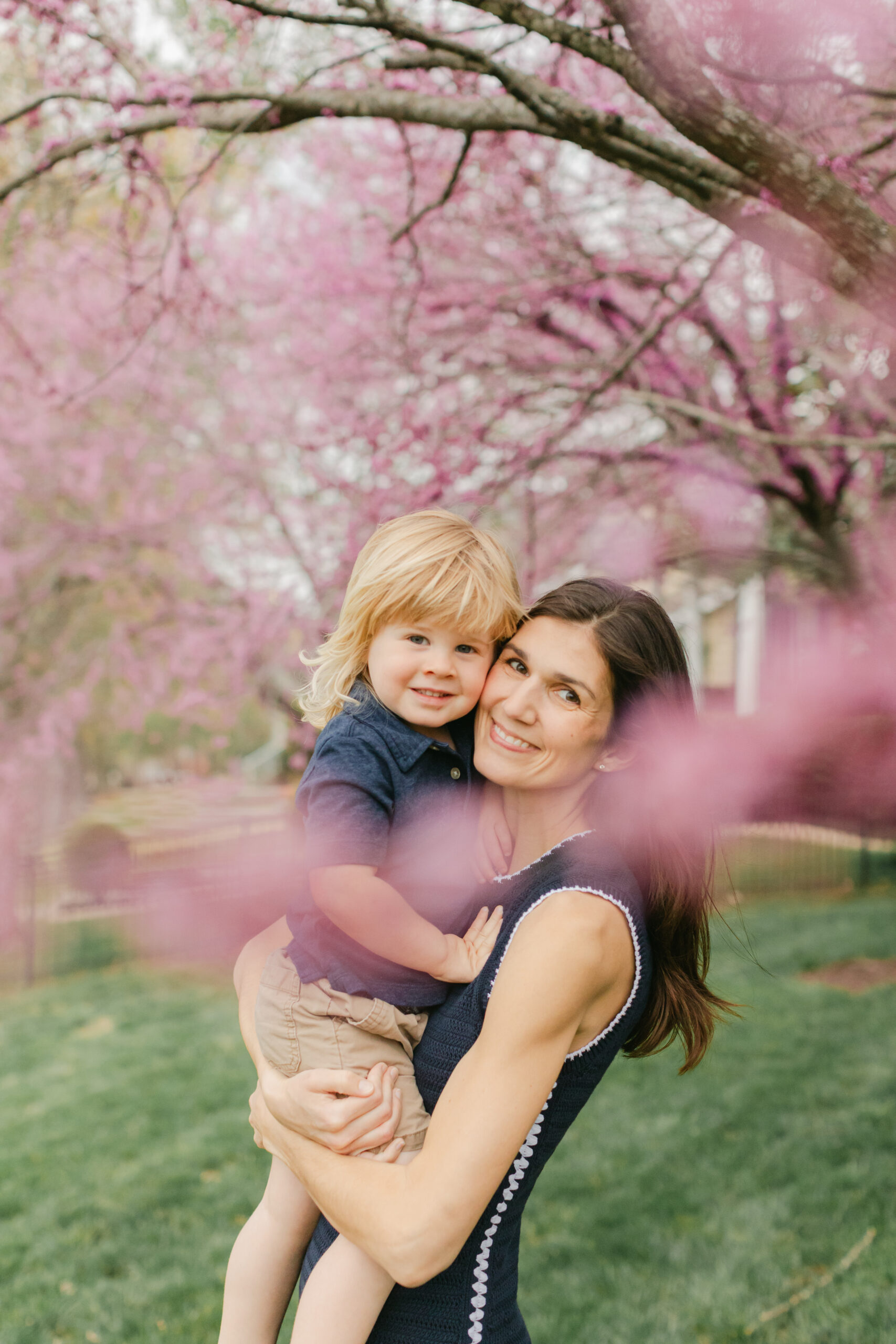 mama and son. outdoor spring family photos. 