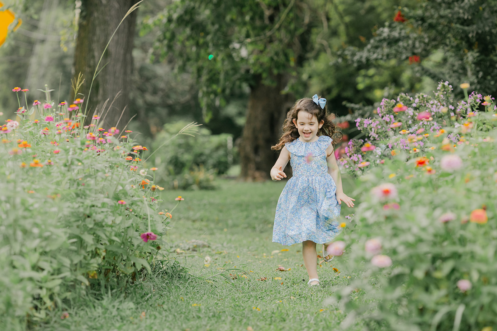 little girl in the garden