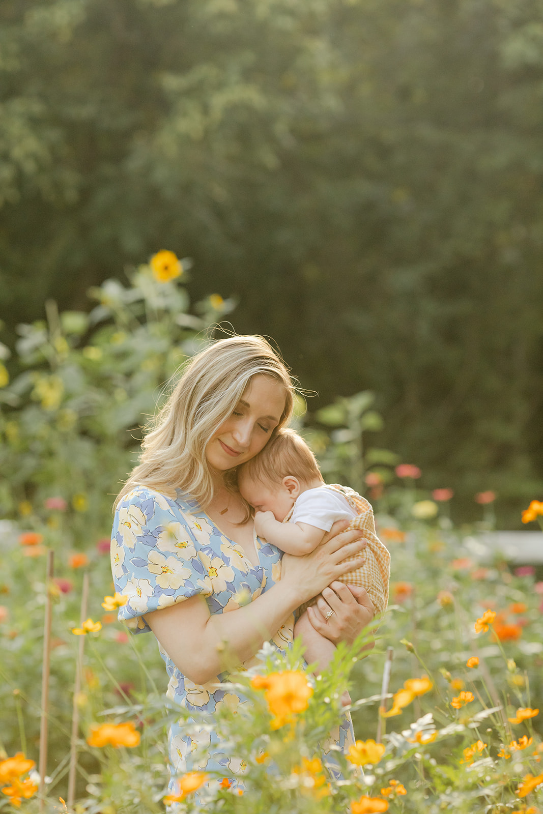 mama and son. garden photo sessions franklin tn