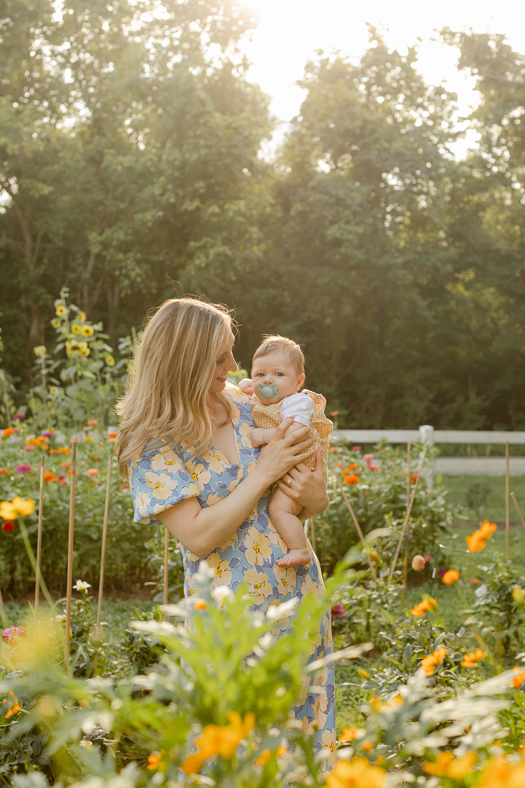 mama and son. garden photo sessions franklin tn