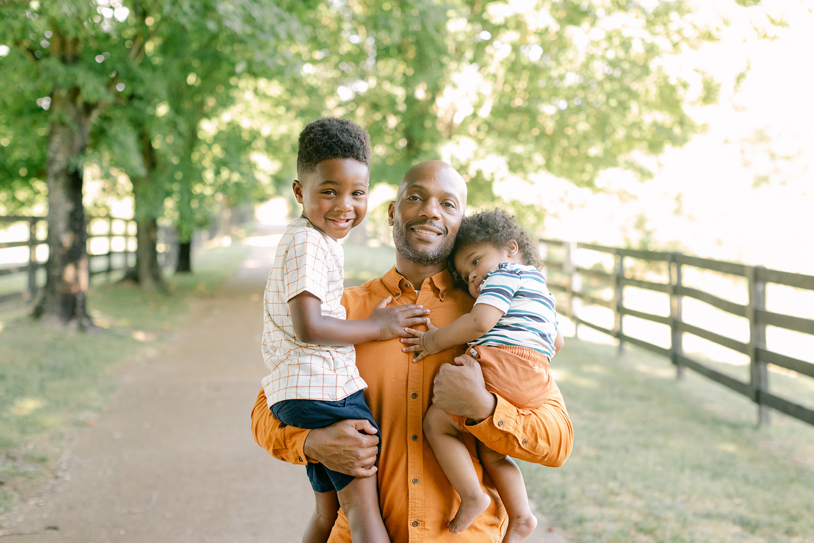 dad with his two boys