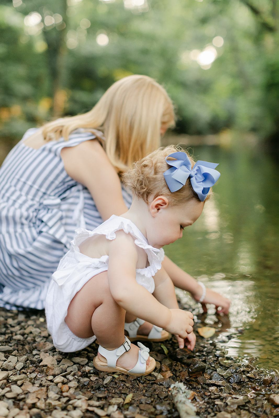 two sisters by creek