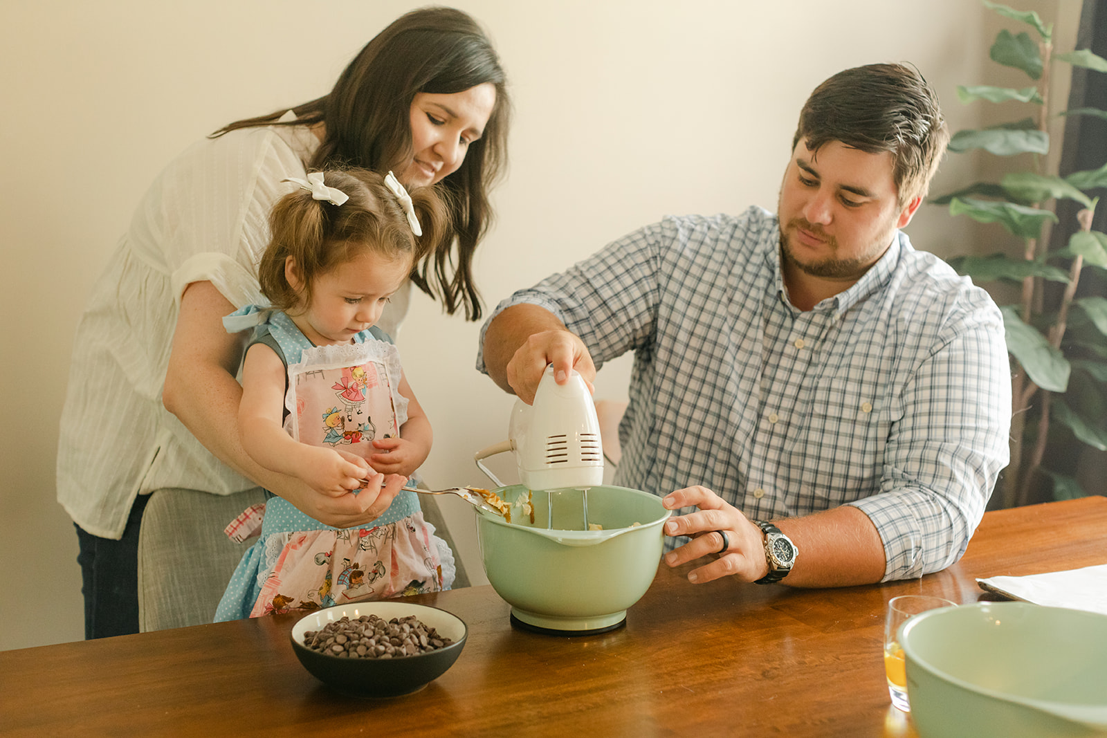 in home baking family session