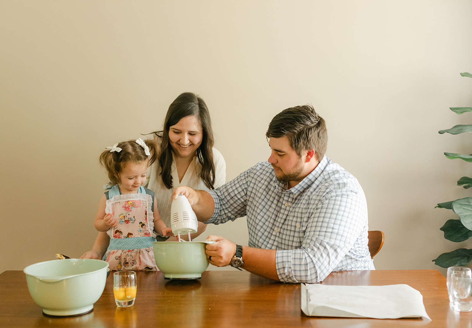 in home baking family session