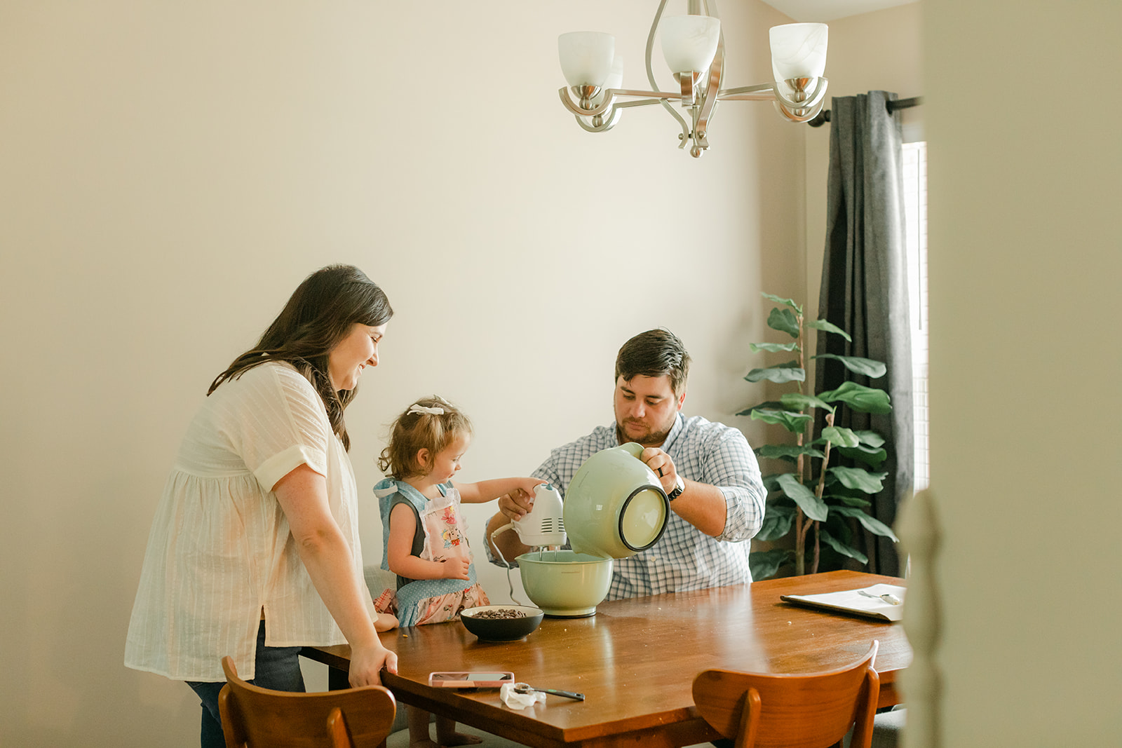 in home baking family session