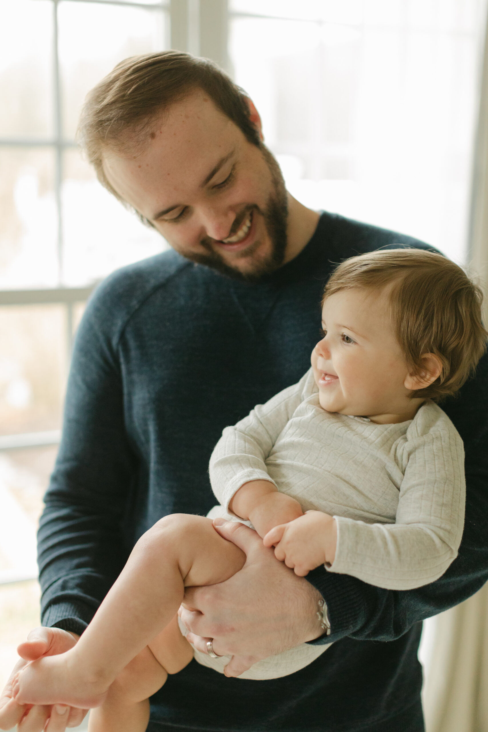 dad and 1 year old daughter