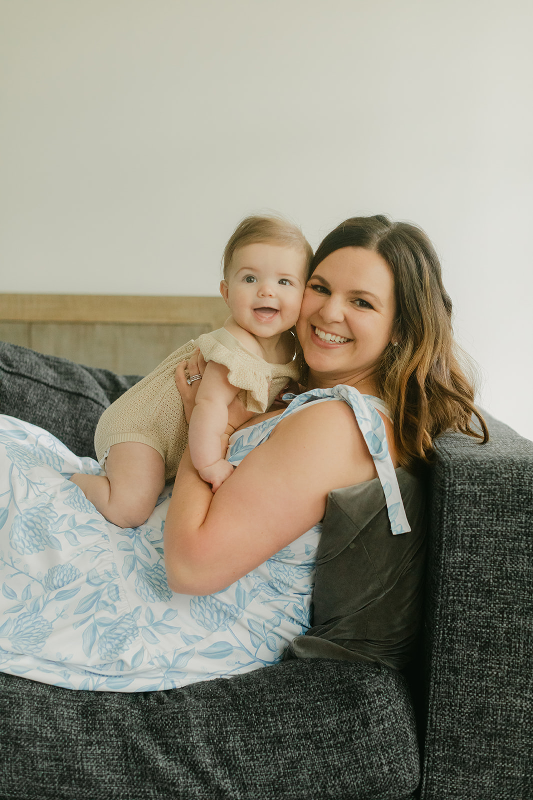 mom and 6 month old daughter 