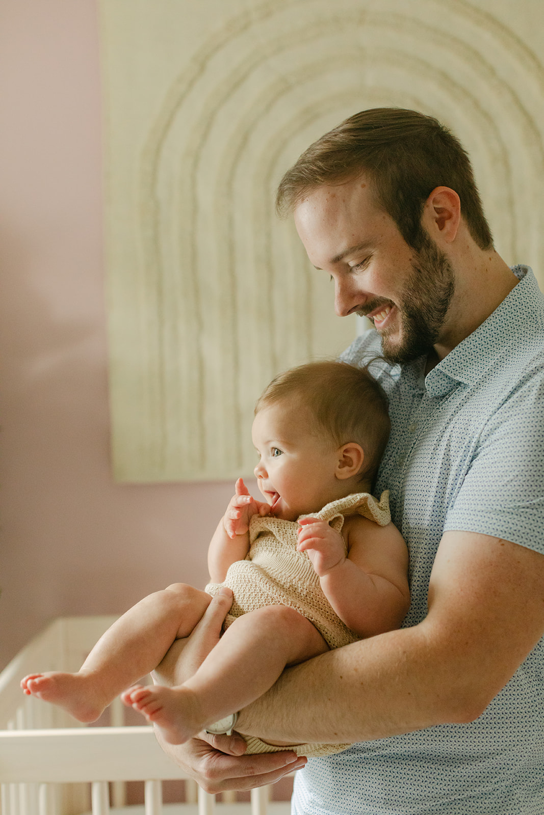 dad and 6 month old daughter 