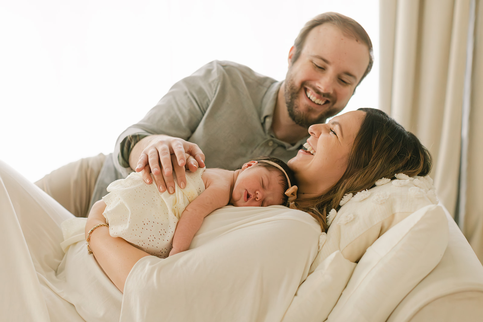parents and newborn daughter 
