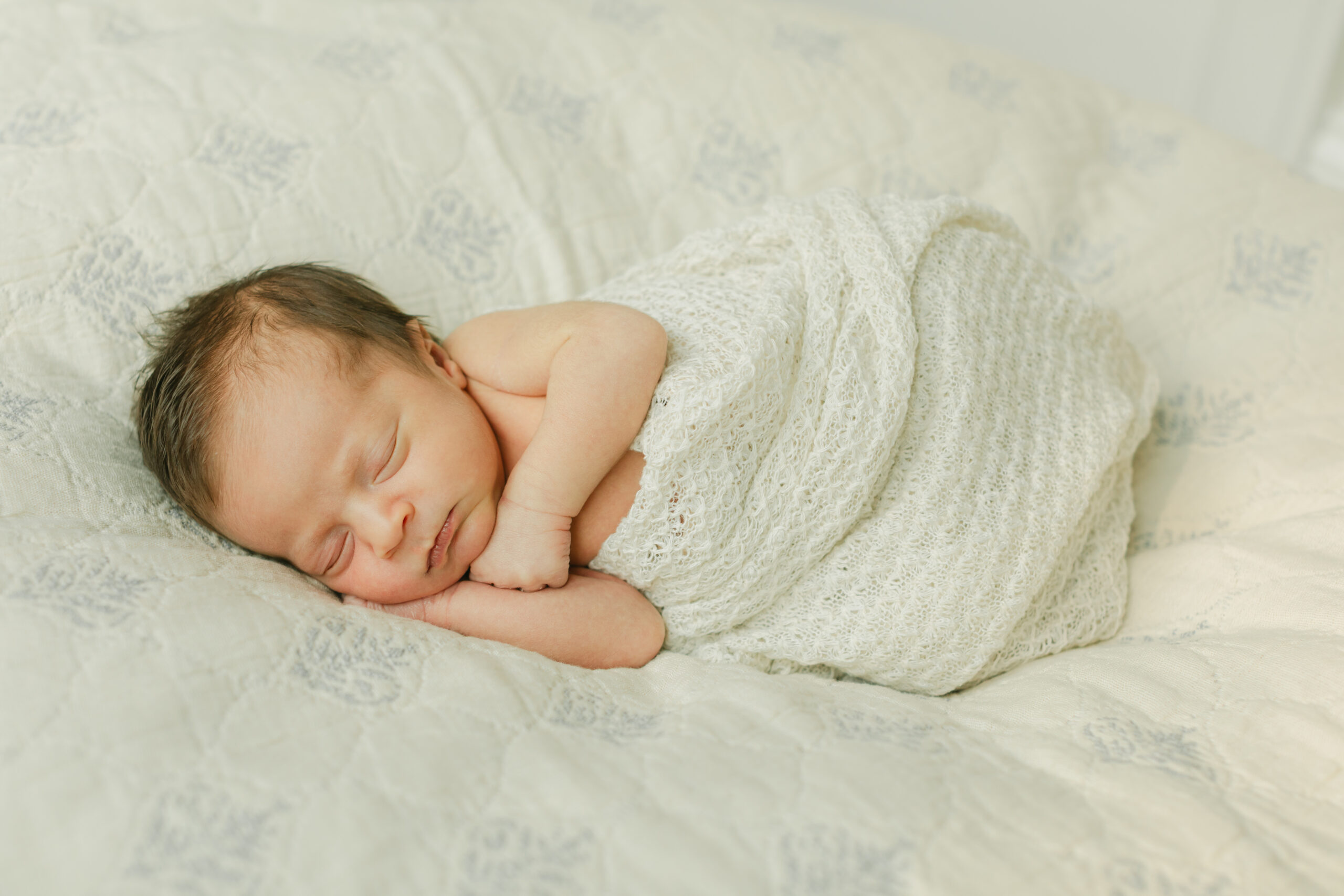 sleeping newborn baby girl